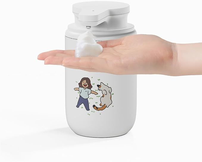 mooas Happy Buddy Artist Edition Automatic Soap Dispenser White (HA HA HA)