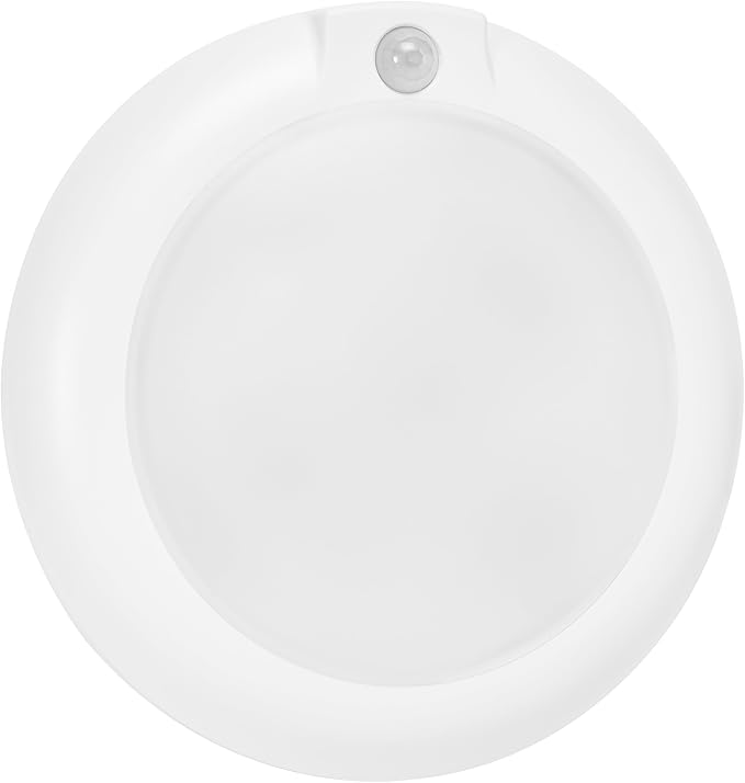 Maxxima 6 in. Round Motion Sensor LED Ceiling Mount Light Fixture - 600 Lumens, 3000K Warm White, Indoor Dome Light, Ideal for Closet, Hallway, or Kitchen Pantry Lighting