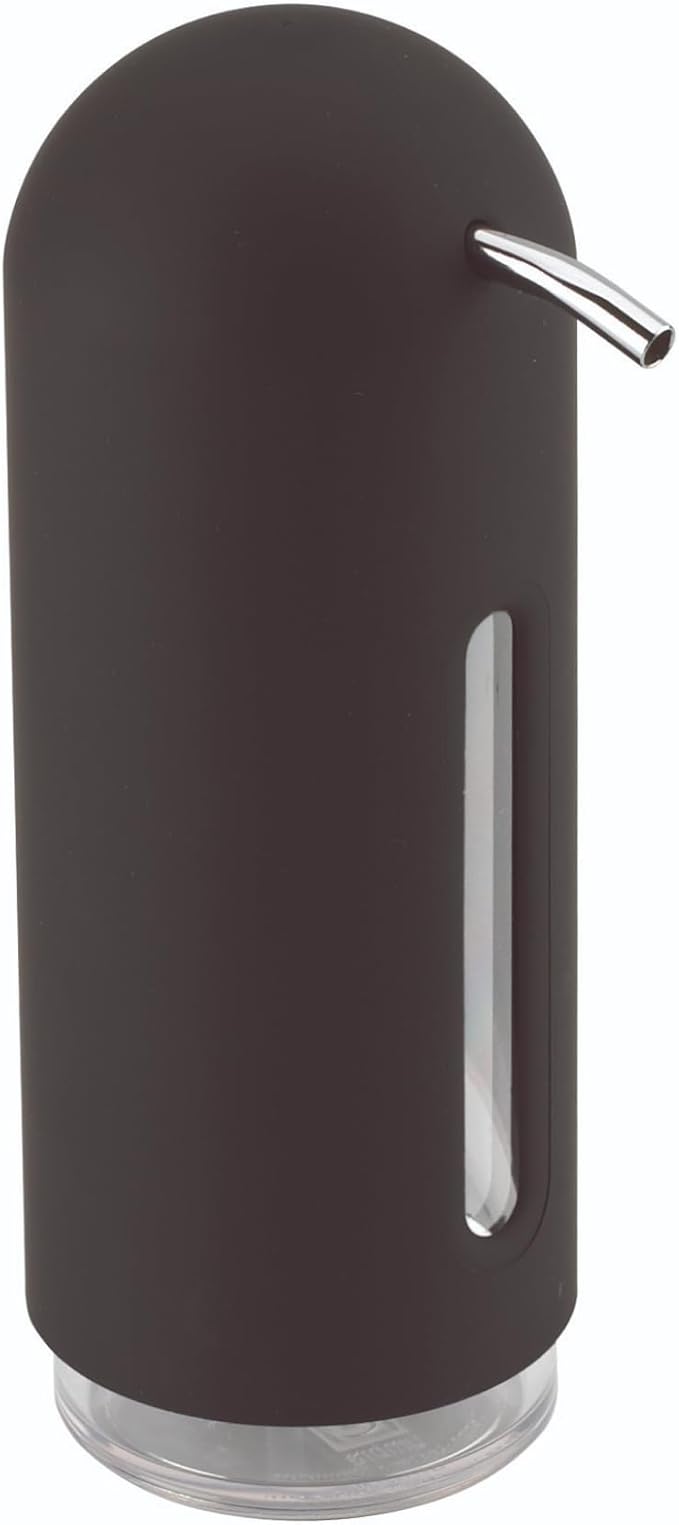 Umbra Penguin 12 oz (355 ml) Soap Pump, Kitchen Soap Dispenser, Also Works with Hand Sanitizer, Black