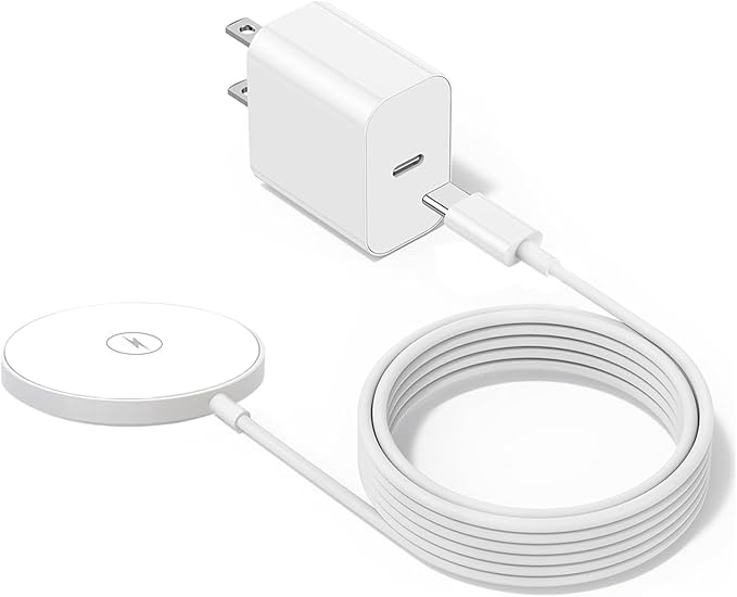 [Apple MFi Certified]Magnetic Charger for iPhone 17,15W Fast Apple Wireless Magnetic Charging Pad,MagSafe Charger with USB C Wall Charging Block for iPhone 17e/Air/16 Pro Max/Plus/15/14,AirPods3/2/Pro