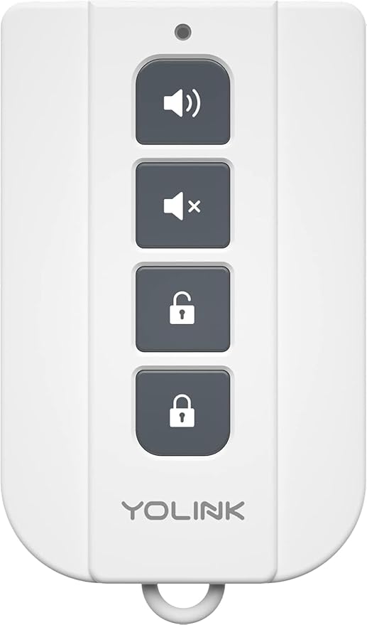 YoLink SirenFob, 1/4 Mile Open-Air Range Siren Controller, Panic Button, Smart Buttons Fob for Use with YoLink Siren Products