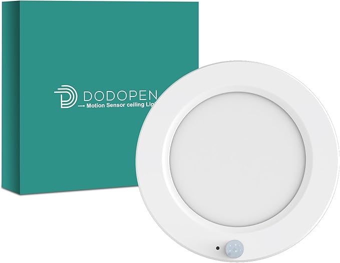 Motion Sensor Ceiling Light Hardwired, 7.5 Inch 3000K 4000K 6000K Selectable LED Flush Mount Ceiling Light Fixture with Timer, 15W Motion Sensor Light Indoor for Closet Hallway Laundry Stairs