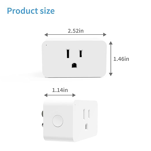 New One Smart Dimmer Plug, 2.4G Wi-Fi Dimmable Smart Plug, 2-Way Switch, Voice Control, White