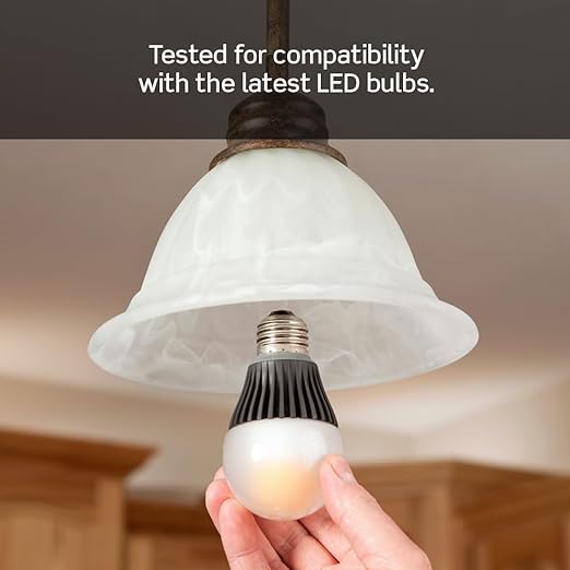 Leviton Table Lamp Dimmer White | 150W LED/CFL Compatible | 6 Foot Cord | Slide Control | Pack of 4
