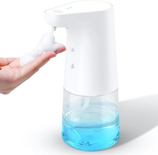 Automatic Foaming Soap Dispenser: LAOPAO Touchless Hand Soap Dispenser for Kids Type-C Rechargeable Sensor Pump Waterproof Foam Dispenser for Bathroom Kitchen School Xmas Gift, 13oz