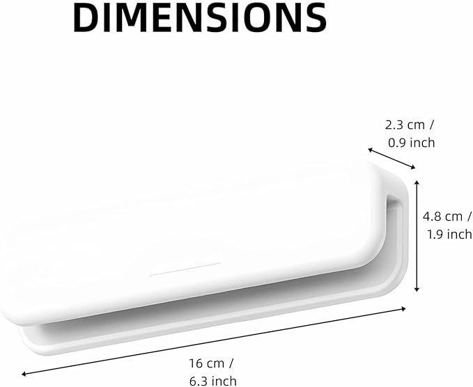 Toothpaste Holder, Toothpaste Clips, Tooth Paste Organizers Gripper for Bathrooms - Wall Mounted, White, Large, Round