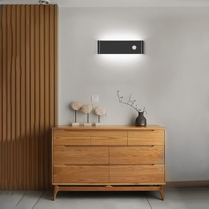 LED Hardwired Motion Sensor Light Indoor Wall Sconce, 12W Motion Sensor Wall Light Indoor Sconce Wall Aluminum Modern Wall Sconce for Living Room Hallway Stair Cool White(Not Battery Operated)