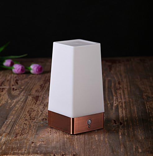 ZEEFO Motion Sensor LED Night Light 3 Modes Battery Powered LED Table Lamp,Sensitive Lights Stairway Bedroom/Bathroom Hallway Emergency Camping Lamp for Kids Nursery Child House(Square Shape)