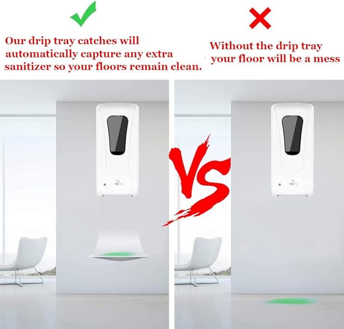 6PCS Drip Tray for Wall-Mounted Soap Dispensers, Prevent Dripping and Spraying, Dispenser Stand, Bracket, Water Tray, Detergent Cup Holder (White)