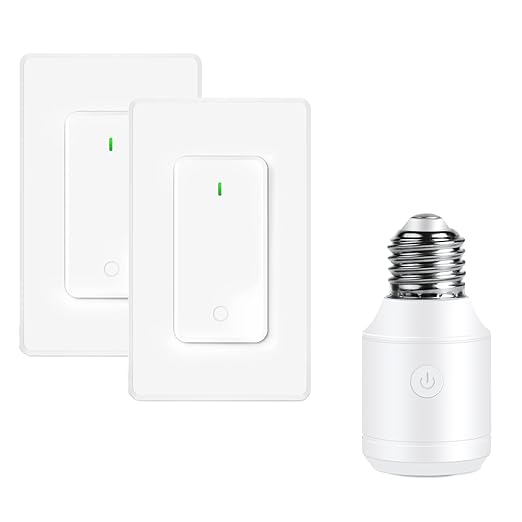 Remote Control E26 E27 Light Bulb Socket Adapter,GreenCyle 2PCS Wireless Light Switch and 1Standard Medium Base Lamp Socket Extender 2.3"(5.8cm),Screw-in,Max 500W,No Wiring Needed,500ft Range,for Lamp