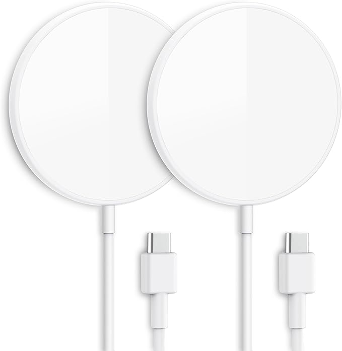 COKOEYE Magnetic Wireless Charger 2-Pack for iPhone Wireless Charger Pad, Max Fast for Magsafe Phone Adapter for iPhone 16/16 Plus/16 Pro/16 Pro Max/15/15 Pro/15 Plus/ 14/13 Series/AirPods Pro 2