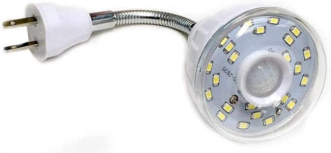 Motion-Activated LED Night Light for AC Outlet Plug-in White