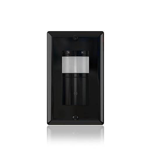 ECOELER Motion Sensor Dimmer Electrical Switch, in-wall Dimmer Light Switch with PIR Sensor and Timer, OCC & VAC Modes, Single Pole for CFL/LED Bulb, Wall Plate Included, Black