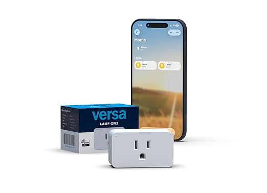 Z-Wave 800 Plug-in Smart Dimmer — Lamp Module for Table & Floor Lamps, 1,300 ft Long Range, Works with Alexa (via Z-Wave Hub), SmartThings, Hubitat, Home Assistant — 200W, S2 Security