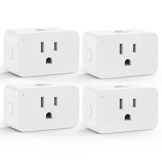 EIGHTREE Zigbee Smart Plug 15A, Energy Monitoring, 𝗭𝗶𝗴𝗯𝗲𝗲 𝗛𝘂𝗯 Required, ETL Certified, Smart Plugs that Compatible with Alexa & Home Assistant & SmartThings, 4 Packs