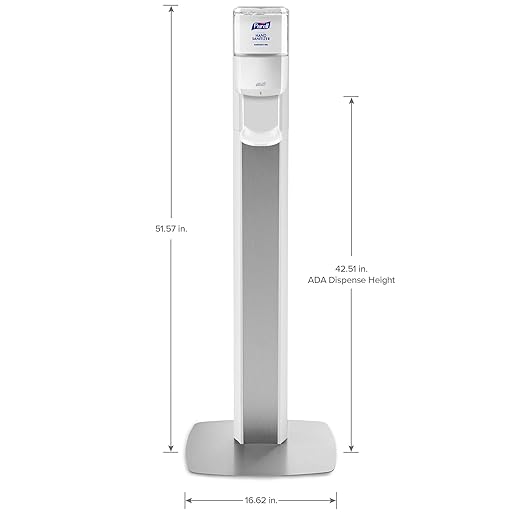PURELL MESSENGER Floor Stand with ES6 Automatic Dispenser, White (Pack of 1) - 7306-DS-SLV