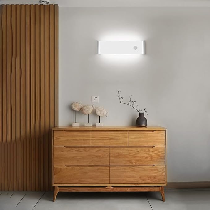 LED Hardwired Motion Sensor Light Indoor Wall Sconce, 12W Motion Sensor Wall Light Indoor Sconce Wall Aluminum Modern Wall Sconce for Living Room Hallway Stair Cool White(Not Battery Operated)