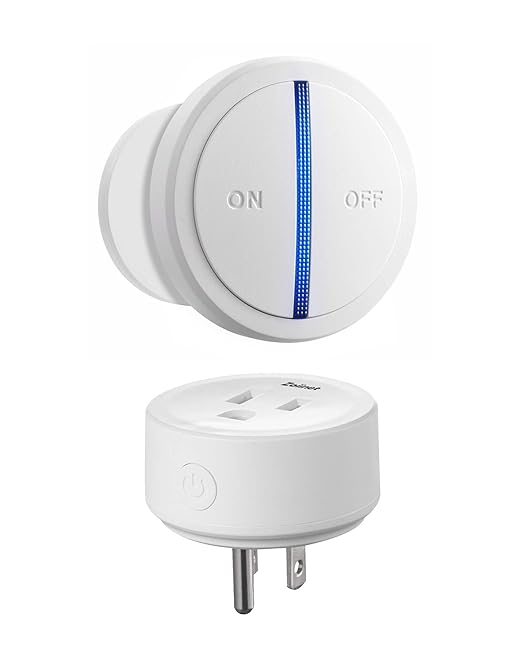Zoiinet Mini Remote Control Outlet Switch, Portable, Magnetic Suction & Removable Wireless Plug Switch, No Wiring No WiFi, 300 ft, 15A/1500W, Programmable, for Household Appliances