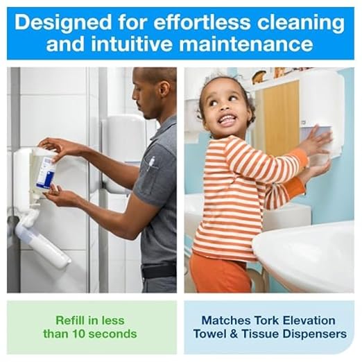 Tork Intuition Sensor Skincare Dispenser Black S4, for Hand Soap and Hand Sanitizer, Elevation Range, 571609