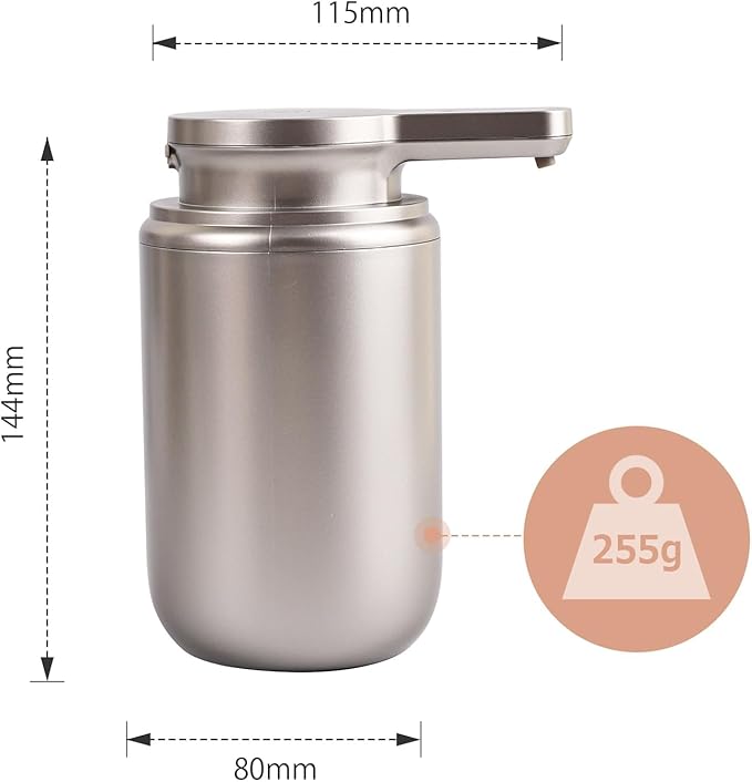LAOPAO Automatic Soap Dispenser, Liquid Hand Soap Dispenser for Bathroom Kitchen Rechargeable Touchless Hand Soap Pump, 10oz