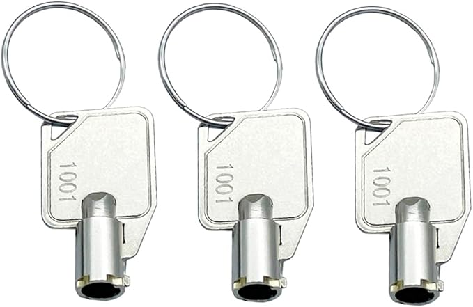 Metal 1001 Dispenser Key, Exquisite Dispenser Key for Select Models of ASI/Bobrick/Frost/Bradley Soap Dispensers.Silver.Pack of 3
