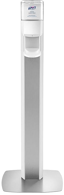 PURELL MESSENGER Floor Stand with ES8 Automatic Dispenser, White (Pack of 1) - 7308-DS-SLV