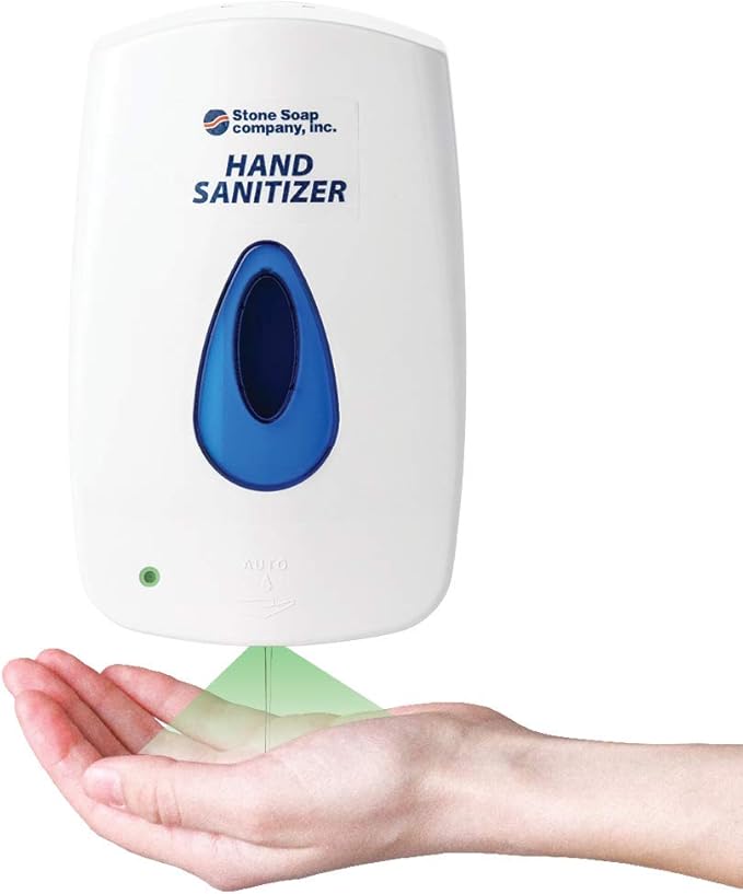 Automatic or Manual Hand Sanitizer Dispenser, Touch-Free Designed for Wall Mounting or to Optional Floor or Counter Stand (Automatic Dispenser w/Floor Stand)