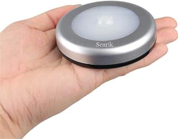 Searik Motion Sensor Night Light Indoor, Wireless Battery Operated LED Night Light Safety Lamp Step Lights Under Cabinet Lights for Stair, Bathroom, Closet, Hallway, Path