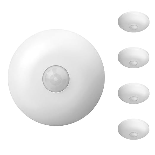 ECOELER Occupancy Ceiling Sensor Switch, 360° Passive Infrared PIR Motion Sensor, 120-277VAC, Neutral Wire Required, Automatic Commercial or Residential Lighting Solution, UL Listed, 5 Pack