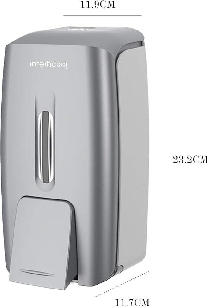 interhasa! Soap Dispenser Wall Mount Refillable 28oz Hand Sanitizer Dispenser Commercial Hand Soap Dispenser for Bathroom Support Liquid Gel Soap