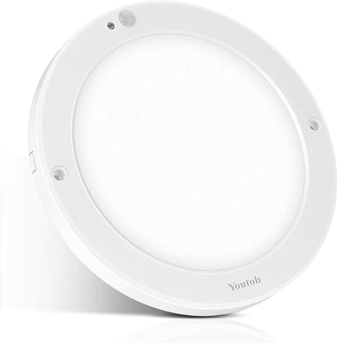 Motion Sensor Ceiling Light 15W 1200LM, ETL Listed, LED Flush Mount Round Lighting Fixture for Stairs, Porches, Closets, Basements, Hallways, Pantries, Laundry Rooms(4000K Cool White)
