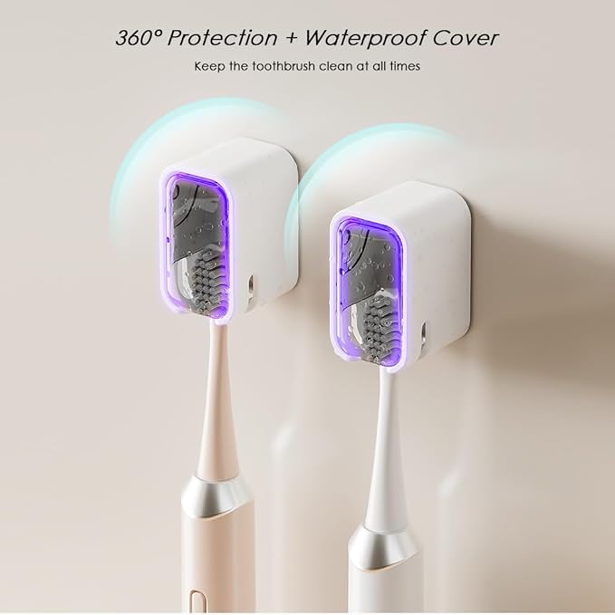 4PCS Toothbrush Holder Wall Mounted for Bathroom with Cover for Shower - Single Slot Toothbrush Dispenser Storage Organizer for Travel with Detachable Design