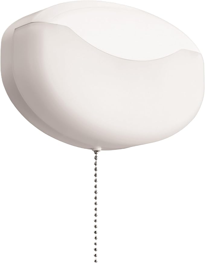 Lithonia Lighting FMMCL 840 S1 M4 4000K LED Flush Mount Closet Light with Pull Chain, White, 7"