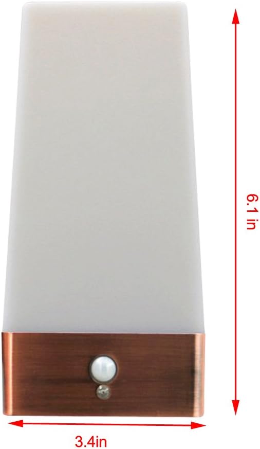 ZEEFO Motion Sensor LED Night Light 3 Modes Battery Powered LED Table Lamp,Sensitive Lights Stairway Bedroom/Bathroom Hallway Emergency Camping Lamp for Kids Nursery Child House(Square Shape)