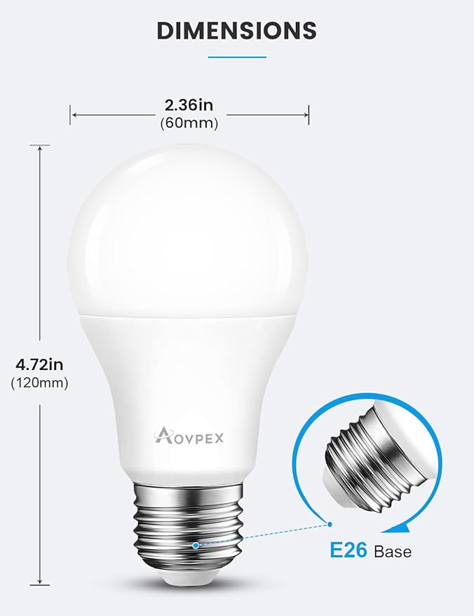 4 Pack Dusk to Dawn Light Bulbs Outdoor 100W Equivalent, Automatic On/Off Sensor LED Light Bulb, 13W Daylight 6000K, 1100 Lumen, A19 E26 Bulbs Photocell for Wall lamp Porch Garage Yard Light