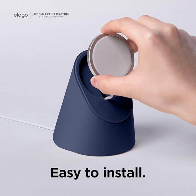 elago MS1 Charging Stand Compatible with MagSafe Charger - Premium Silicone Stand Compatible with iPhone 17/16/15/14/13/12 Series, for iOS Standby Mode [Jean Indigo][Charging Cable Not Included]