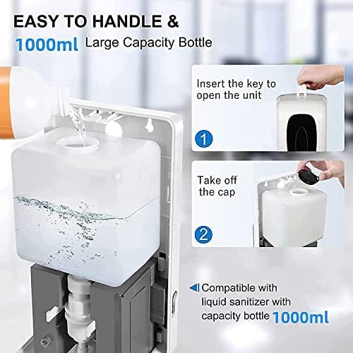 Automatic Hand Sanitizer Dispenser Accessories Tank 1000ml (White Bottle)