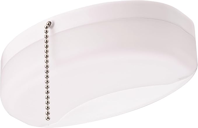Lithonia Lighting FMMCL 840 S1 M4 4000K LED Flush Mount Closet Light with Pull Chain, White, 7"