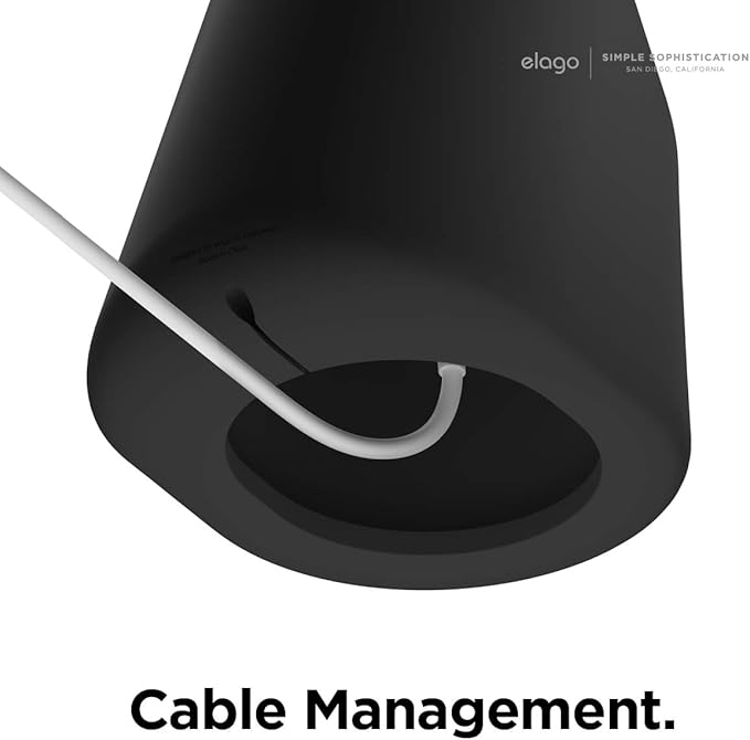 elago MS1 Charging Stand Compatible with MagSafe Charger - Premium Silicone Stand Compatible with iPhone 17/16/15/14/13/12 Series, Designed for iOS Standby Mode [Black] [Charging Cable Not Included]
