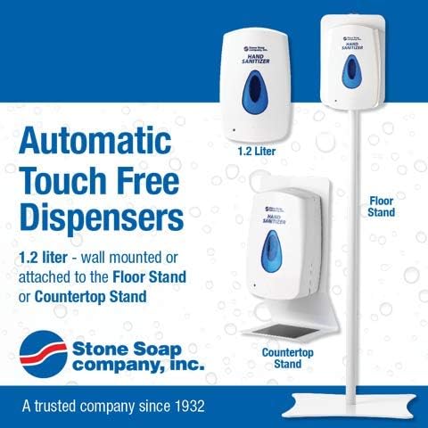 Automatic or Manual Hand Sanitizer Dispenser, Touch-Free Designed for Wall Mounting or an Optional Floor or Counter Stand (1.2 L/40.5 oz. Automatic Dispenser)