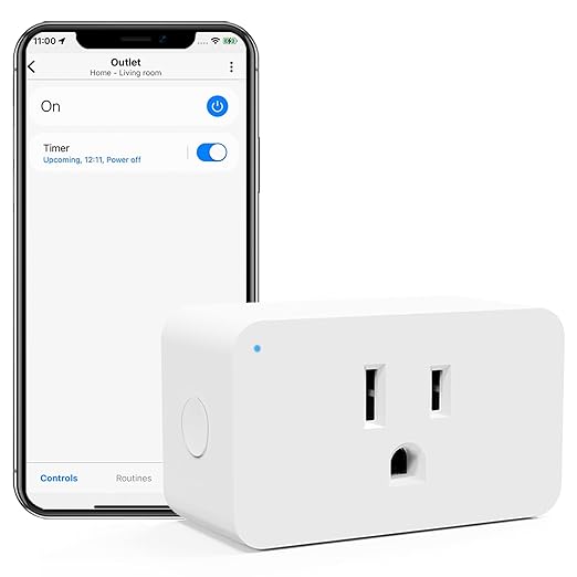 Zwave Smart Plug 800 Series Zwave Outlet Built-in Repeater Range Extender, Mini Zwave Plug Work with SmartThings, Wink, Alexa, Google Assistant, Z-Wave Hub Required, FCC and ETL Listed, 1875W