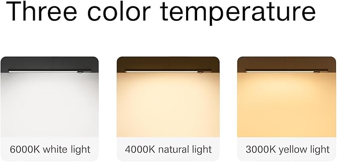 Under Cabinet Lighting 12 Inch, 2 Pack Rechargeable LED Motion Sensor Lights, 3 Color Temperature (3000K/4000K/6000K), USB-C, Magnetic Wireless Closet & Kitchen Lights