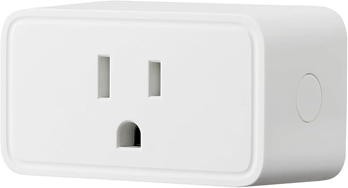Amazon Basics Smart Plug with Timer Function, Voice Control, WiFi 2.4 GHz, APP Control, Schedule, Works with Alexa Only, No Hub Required, White