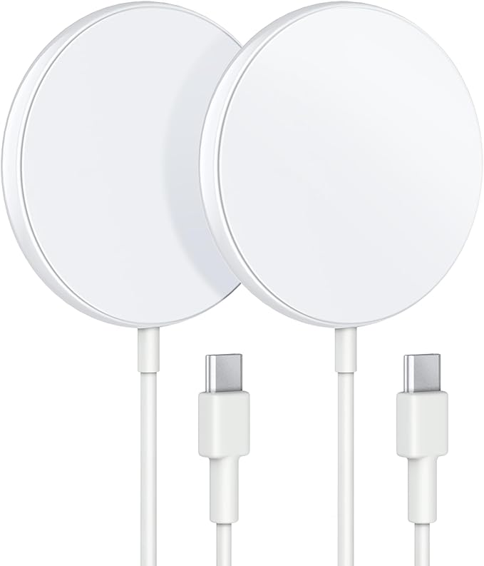COKOEYE Magnetic Wireless Charger 2-Pack for iPhone Wireless Charger Pad, Max Fast for Magsafe Phone Adapter for iPhone 16/16 Plus/16 Pro/16 Pro Max/15/15 Pro/15 Plus/ 14/13 Series/AirPods Pro 2