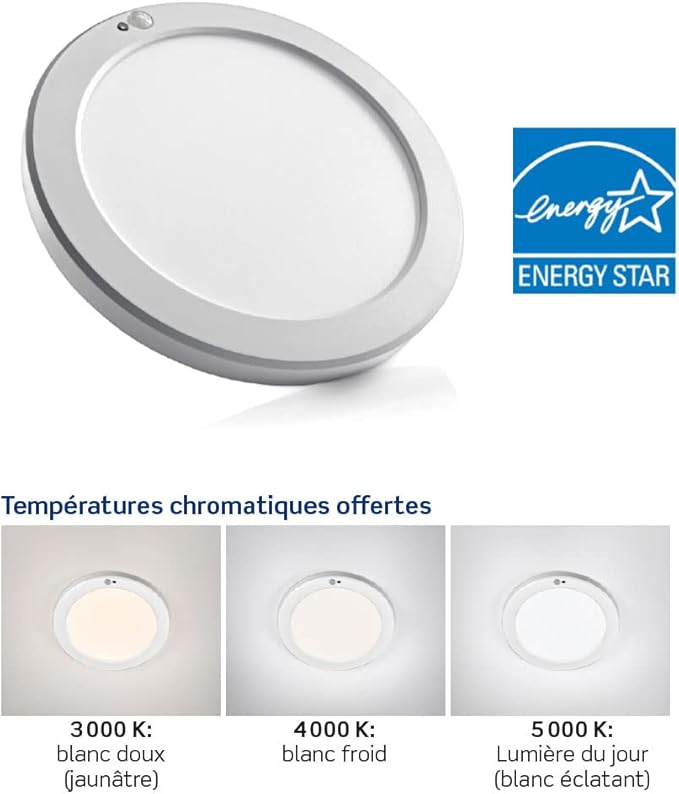 Leviton LED Downlight with Motion Sensor, 8” Round, White, 9866-B0W