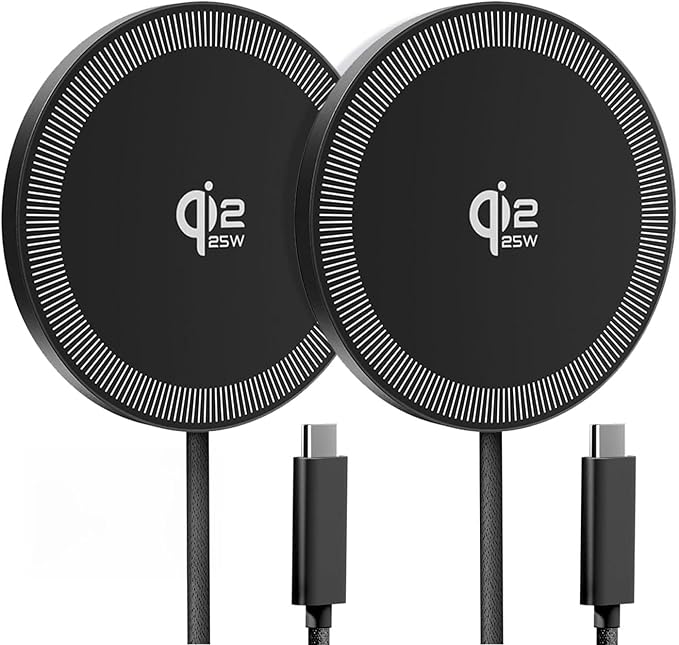 25W Wireless Charger for MagSafe, Qi2.2 Magnetic Fast Charging Pad for iPhone 17/16/15/14/13/12 Series & AirPods, Strong Magnet, Thin & Portable Wireless Charger for Travel Home Office(Black, 4FT)