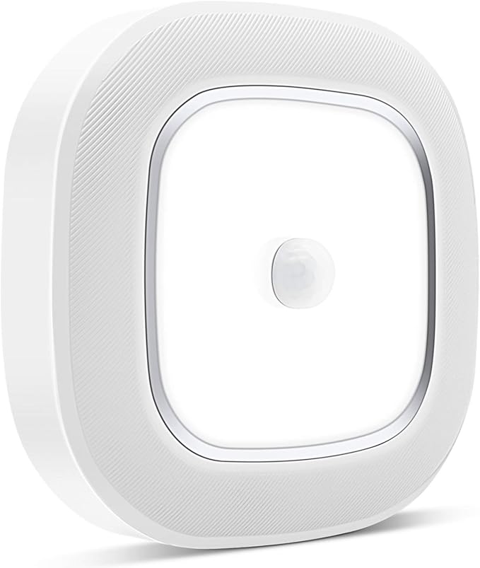 WhitePoplar Motion Sensor Ceiling Light Battery Operated, Wireless Motion Activated LED Light 300LM White Indoor Lights for Closet Cordless Stair Hallway Bedroom Pantry Shed Shower Light