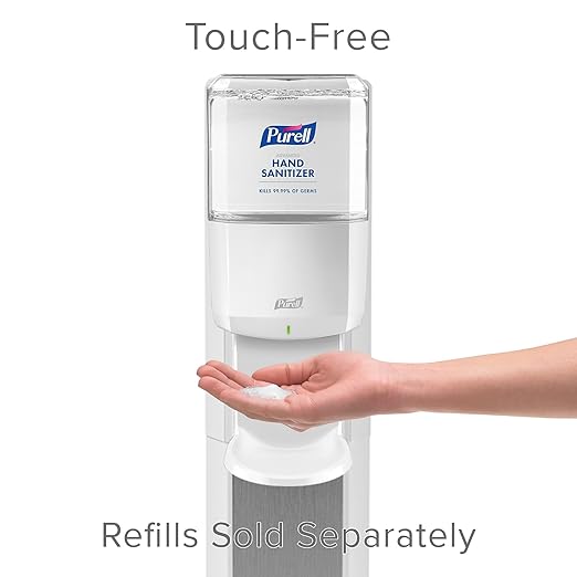 PURELL MESSENGER Floor Stand with ES8 Automatic Dispenser, White (Pack of 1) - 7308-DS-SLV