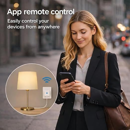 Compact Smart Plug, Works with Alexa & Google Assistant, Smart Life App & Voice Control, Energy Monitoring, Timer Scheduling, No Hub Required, App Remote Control, 2.4 GHz WiFi Outlet, 4-Pack