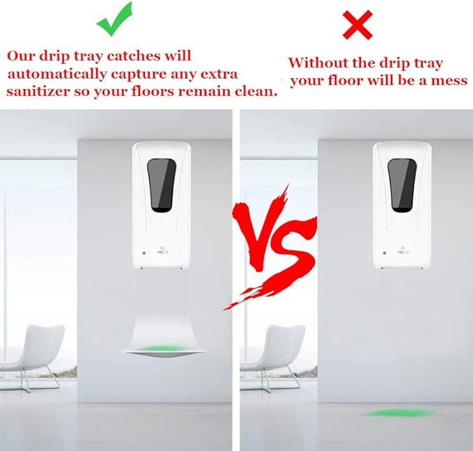 Drip Tray Hand Sanitizer Dispenser Wall Mount,Laundry Detergent Drip Catcher,Foam Soap Dispenser Tray,Easy to Clean (White,10pcs)